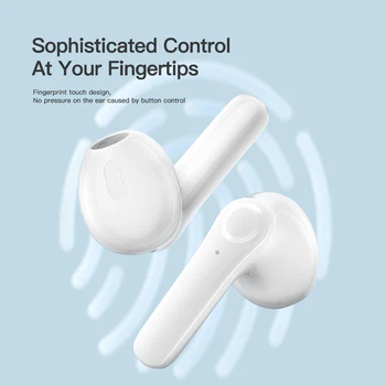 YENİ Essager TWS Kablosuz Kulaklık Bluetooth 5.1 Kulaklık Stereo Müzik Spor Kulaklık Dokunmatik Kontrol 335mAH Uzun Bekleme Mic İle 5