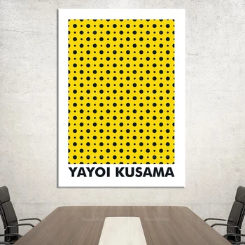 Yayoi Kusama noktalar sergi baskı posteri yazdırılabilir duvar sanatı