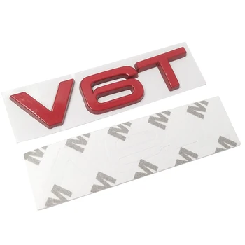 Araba Styling 3D Metal V6T V8T V6 V8 T Çamurluk Yan Gövde Amblemi Kuyruk Bagaj Çamurluk Rozeti Sticker Audi A4 A3 A5 A6 A1 Q3 Q5 Q7 0