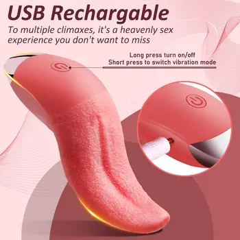 10 Modu ısıtma dil yalama vibratör Mini Seks Oyuncakları kadınlar için klitoris stimülatörü g-spot meme kadın Masturbator Çiftler ürün 0