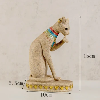 El sanatları Mısır kedi reçine süsler yaratıcı ev dekorasyon süsler hediye reçine süsler Heykelcikler Heykel