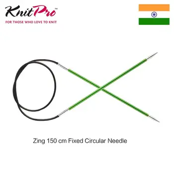 Knitpro Zing 150 cm Sabit Yuvarlak Örgü İğnesi Renkli Alüminyum 1