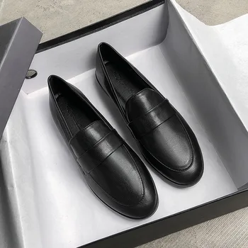 Loafer ayakkabılar Kadın Oxford Ayakkabı üzerinde Kayma için Yüksek Kalite PU Deri Mokasen Flats Moda Bayanlar Rahat yürüyüş ayakkabısı