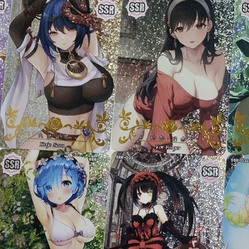 36 Adet / takım Anime Kız Flash Kartlar SRR serisi iblis avcısı Tek Parça Rem ACG Seksi Kawaii Anime Oyunu Koleksiyon Kartı Hediye Oyuncaklar 0