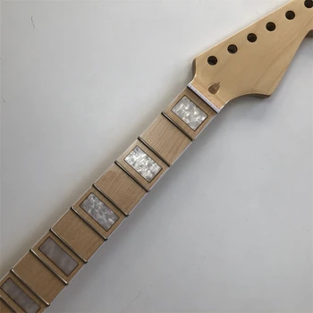 DIY gitar boyun 22 frets 25.5 inç akçaağaç klavye blok kakma parlak