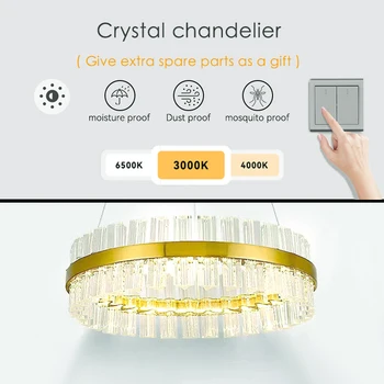 Modern aydınlatma LED Kristal lamba yatak odası oturma odası tavan avize lamba otel kristal avize daire altın ışık 4