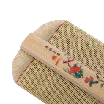 Çin Geleneksel Bambu Tarak El Yapımı Tarak Kaşıntı Kazıma Kafa Pire Cootie Tarak Saç Bakımı Aracı Güzellik Aksesuarları 4