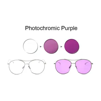 Tek Vizyon Len Fotokromik Mavi veya Pembe veya Mor SPH Aralığı-8.00~+6.00 Max CLY-6.00 Optik Lensler Gözlük 1.56/1.61 1