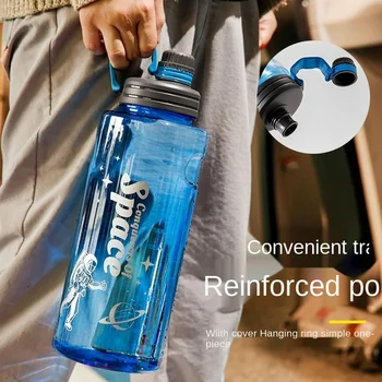 Sıcak Spor Su Şişesi 1100/1500/2000/3000ML Protein Shaker Açık Seyahat Taşınabilir Sızdırmaz Drinkware Plastik içme şişesi