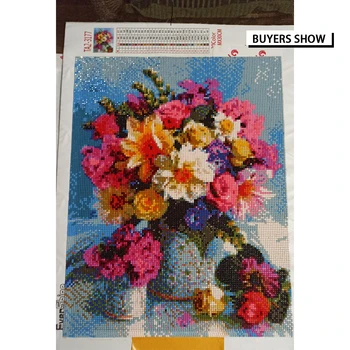 EverShine Elmas Boyama Çiçekler Çapraz Dikiş Nakış Elmas Gül Resim Rhinestones Satış El Yapımı Hobi Hediye Duvar Dekor