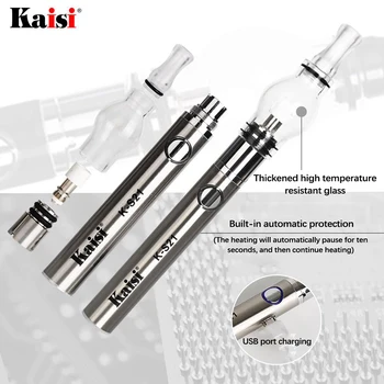 Kaisi K-S21 Kalem Tipi Rosin Atomizasyon Makinesi Kısa Devre Dedektörü Demir Elektronik Komponent Taşınabilir havya