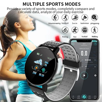 Akıllı saat Kadın Erkek Çağrı Mesaj Hatırlatma ile 1.3 İnç Renkli Dokunmatik Ekran Kalp Hızı Kan Monitörü Spor İzci Smartwatch 4