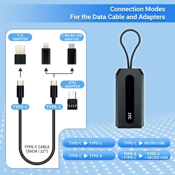 JJC çok fonksiyonlu veri kablosu seyahat ışık kentsel hayatta kalma kartı depolama USB Kartı Adaptörü kiti C Tipi Kablo Şarj Veri Transferi