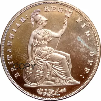 Büyük Britanya Victoria 1 Penny 1846 Kırmızı Bakır Kopya Para