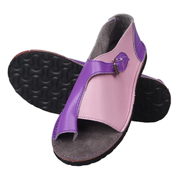 35-43 Kadın Rahat düz ayakkabı Düz Platform Bayanlar Rahat Büyük Ayak Ayak Düzeltme Sandalet Ortopedik Bunyon Düzeltici Flip Flop