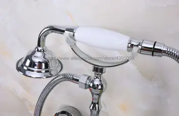Cilalı Krom Duvara Monte banyo küveti Duş Bataryası Seti musluk bataryası İle duş başlığı seti Bna214