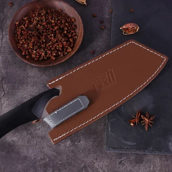 Mutfak Aksesuarları El Yapımı Bıçak Deri Kın Profesyonel Deri El Yapımı Bıçak Kın Açık Taşınabilir Kılıf