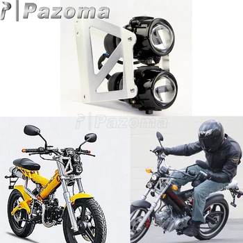 12V Motosiklet Projektör Far H3 Ampuller 55W e n e n e n e n e n e n e n e n e n e Kafa Işık Hi / Lo İşın Far MadAss 50 125 500 KİKASS 125 sokak bisikleti