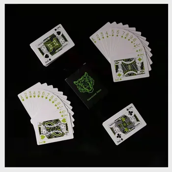 Yeni Varış Floresan Poker oyun kartı PVC Plastik Su Geçirmez Dayanıklı Kurulu Oyun Kartı Texas Hold'em Bakara PVC Kart