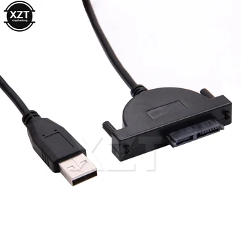 Yeni USB 2.0 Mini Sata II 7 + 6 13Pin Adaptörü Laptop için CD / DVD ROM İnce Sürücü dönüştürücü kablosu Vidalar Sabit Stil 1 ADET