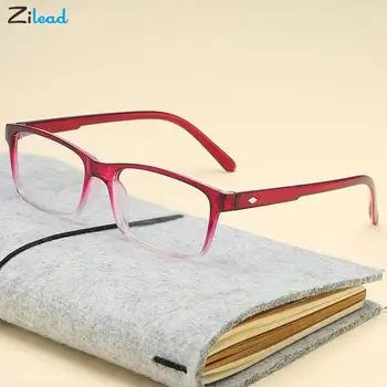 Zilead Moda okuma gözlüğü Retro Degrade Kare Presbiyopi Gözlük Kadın Erkek Büyütmek Okuyucu Diyoptriden+1+1.5+2+2.5+3+3.5+4 0