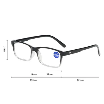 Zilead Moda okuma gözlüğü Retro Degrade Kare Presbiyopi Gözlük Kadın Erkek Büyütmek Okuyucu Diyoptriden+1+1.5+2+2.5+3+3.5+4 3