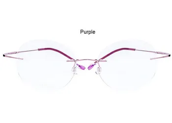 Ultra hafif çerçevesiz Optik çerçeve erkekler kadınlar Titanyum Çerçevesiz gözlük Çerçevesi yuvarlak gözlük reçete gözlük 2