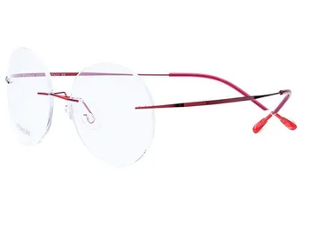 Ultra hafif çerçevesiz Optik çerçeve erkekler kadınlar Titanyum Çerçevesiz gözlük Çerçevesi yuvarlak gözlük reçete gözlük 5