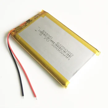 3.7 V 3000mAh 605080 Li-Po şarj edilebilir pil Polimer Lityum GPS PSP DVD E-kitap Tablet PC laptop taşınabilir güç kaynağı PAD TV kutusu ORTA