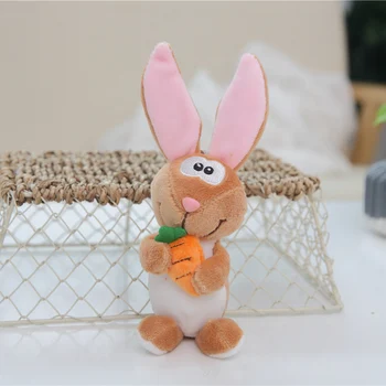 1 adet 12cm Güzel Tavşan peluş oyuncaklar Yumuşak Doldurulmuş Hayvanlar Mini Tavşan Çanta Kolye Peluş Bebek Anahtarlık Çocuk Kız Hediyeler