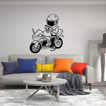 YENİ Motosiklet Dekoratif Sticker Su Geçirmez Ev Dekor bebek Odaları İçin Su Geçirmez Duvar Sanatı Çıkartması 4