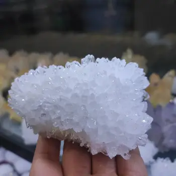 1 adet Doğal Beyaz Kuvars Kristal Küme Temizle Kuvars mineral örneği şifa taşı Kristal Noktası Numune Ev Dekorasyon
