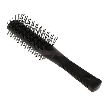 Plastik Çift Taraflı Tarak Anti-statik Uzun saç maşası rulo Fırça Saç Fırçası Tarak