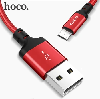 HOCO USB A mikro USB 2A Hızlı şarj kablosu Xiaomi Redmi için Samsung Huawei LG USB Hızlı şarj aleti kablosu Örgülü Veri sync Tel 4