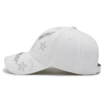 FS 2022 Şık Siyah Altın Yıldız İşlemeli Kış beyzbol şapkası Erkekler İçin Marka Kadın Şapka Unisex Kamyon Şoförü Kapakları Kemik Masculino