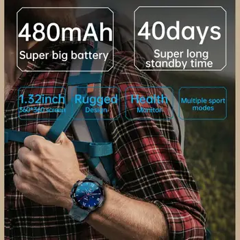 K37 akıllı saat Erkekler Bluetooth Çağrı Su Geçirmez Açık Çok spor fitness takip chazı nabız monitörü Android IOS İçin Smartwatch 1