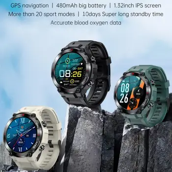 K37 akıllı saat Erkekler Bluetooth Çağrı Su Geçirmez Açık Çok spor fitness takip chazı nabız monitörü Android IOS İçin Smartwatch 3