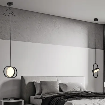 Modern LED kolye ışık fikstürü yatak odası mutfak yemek odası asılı lambalar armatür süspansiyon altın ev dekorasyon ışıklandırma 4