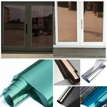 1 Yollu Ayna pencere termal film gündüz Gizlilik statik yapışkan Olmayan dekoratif ısı kontrolü Anti UV pencere tonu ev için