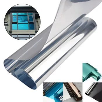 1 Yollu Ayna pencere termal film gündüz Gizlilik statik yapışkan Olmayan dekoratif ısı kontrolü Anti UV pencere tonu ev için 1