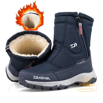 DAİWA Kış Balıkçılık Ayakkabı erkek Su Geçirmez kaymaz ayakkabı Sıcak, Kar Botları Açık Avcılık pamuklu ayakkabılar Balıkçı Botları
