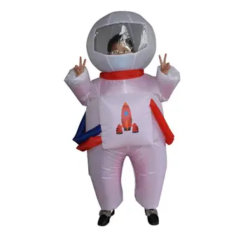 Unisex Çocuklar Astronot Spaceman Şişme Kefal Takım Elbise Kostüm Tulum Cosplay Karikatür Açık Eğlence Açık Şişme