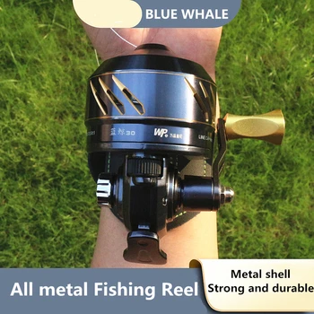 Wanpın Mavi Balina 30 Tam Metal Balık Tekerlek Balık Maw Sapan Balıkçılık çark seti Çekim Artefakt Sapan Balıkçılık Reel