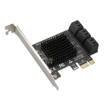 ASM1064 SATA PCIe Adaptörü 2/4/6 Port SATA III PCI Express 3. 0X1 Denetleyici Genişletme Kartı Adaptörü Ekran Kartı uzatma kablosu