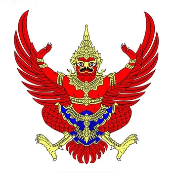Garuda Amblemi Tayland Phra Khrut Pha Kırmızı Kuş Araba Sticker Komik Renkli Oto Otomobil Çıkartmaları Araba-styling KK 14x15cm 0