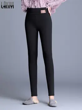 Kadın Kış Tayt Sıcak Pantolon Süper Kalın Yüksek Streç Kuzu Kaşmir Leggins Yüksek Bel Sıska Pantolon Sonbahar Tayt