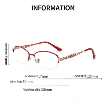 Seemfly Yeni Metal Yarım Çerçeve okuma gözlüğü Klasik Anti Mavi ışınları presbiyopi Gözlük Erkek Kadın Bilgisayar gözlüğü gözlük 5