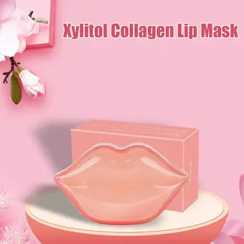 20 adet Kollajen Kristal dudak maskesi dudaklar dolgun jel kişisel bakım nemlendirici dudak beyazlatma bir smacker jel yama