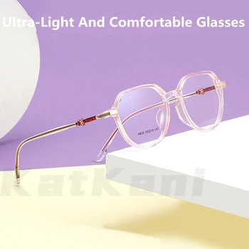 KatKısı Ultra Hafif Çok Deformasyon Rahat TR90 Gözlük Şeffaf Dekoratif Optik Reçete Gözlük Çerçevesi 06-8820 2