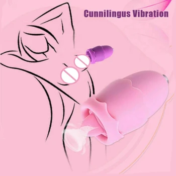 12 Modları Çift Titreşimli Yumurta Dil Vibratörler USB Güç G-spot Masaj Oral Yalama Klitoris Stimülatörü Seks Oyuncakları Kadınlar için 1